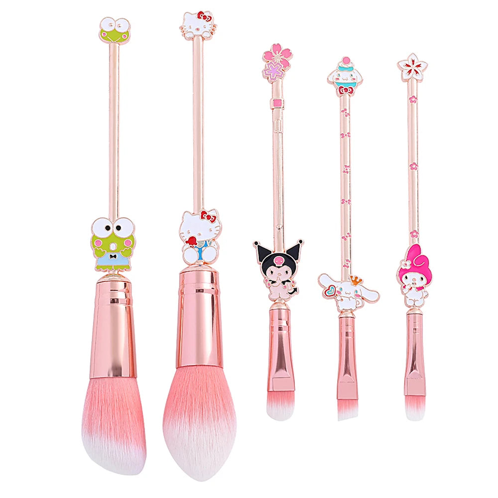 Luxury 5pcs Hello Kitty & Friends Makeup Brush Set – Kawaii Cosplay Collection