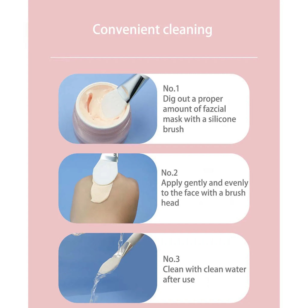 Double-Ended Silicone & Bristle Face Mask Brush
