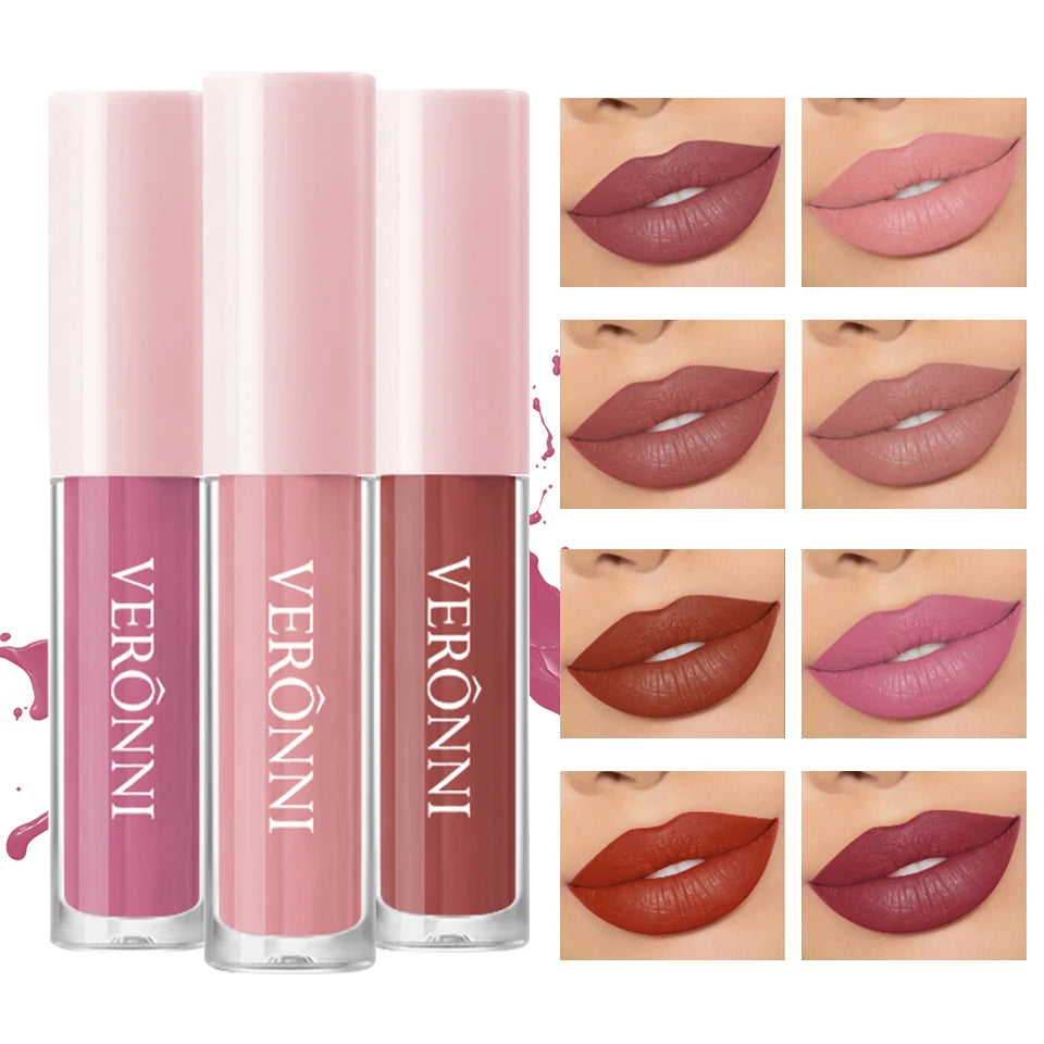 12-Color Mini Matte Liquid Lipstick – Vegan, Long-Lasting & Non-Drying
