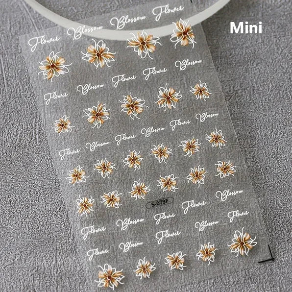 Sunflower & Autumn Harvest Nail Art Stickers