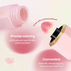 3-Color Matte Waterproof Powder Blusher with Sponge Brush