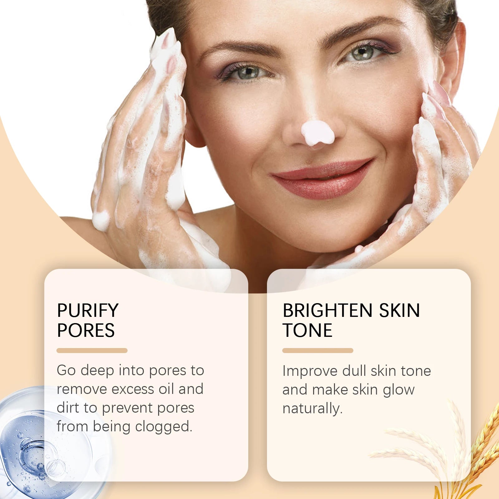 Rice Milk Cleansing Foam 120g – Gentle Hydrating Facial Wash with Rice Extract