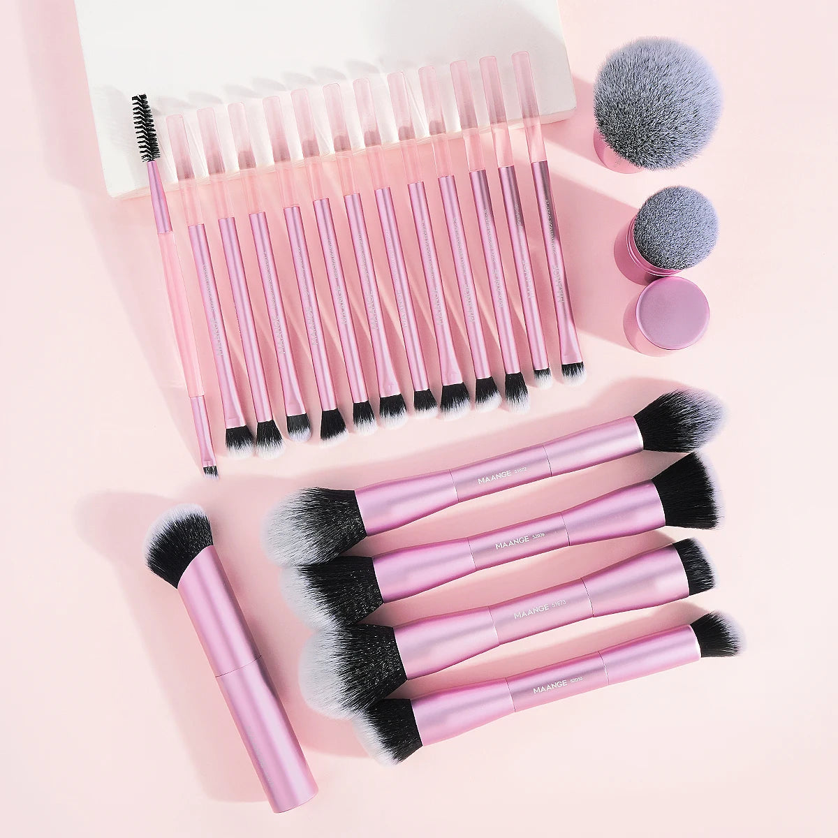 MAANGE 20-Piece Professional Double-Ended Makeup Brush Set – Face & Eye Blending