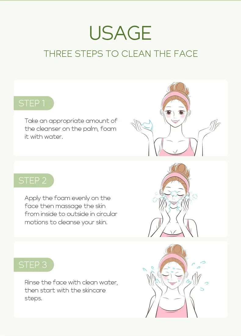 Vitamin C Facial Cleanser – Deep Cleansing, Moisturizing, Blackhead Removal Skincare Foam