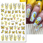 3D Floral & Butterfly Nail Art Stickers