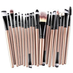 20-Piece Eye Brush Set – Complete Eyeshadow & Eyeliner Tools, Neutral Design