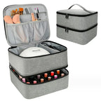Portable Nail Dryer & Storage Bag – 30-Bottle Organizer Case