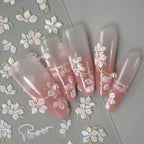 5D Spring Flower Nail Stickers – Embossed Floral Manicure Decals