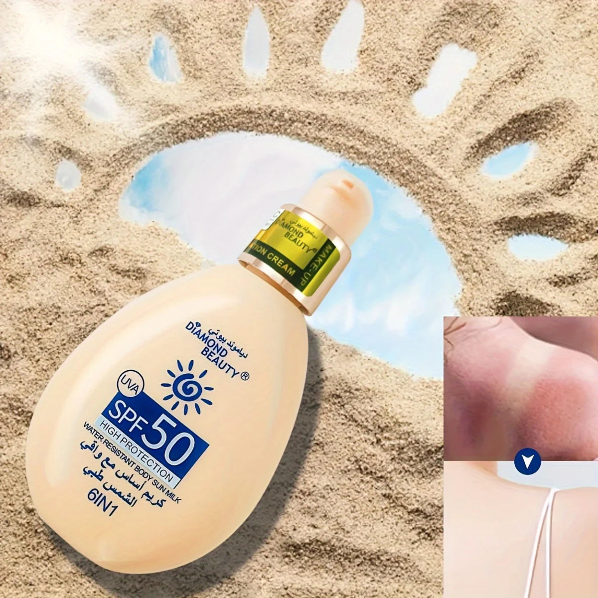 SPF 50 Sunscreen Cream – Face & Body Daily Moisturizer, 100ml