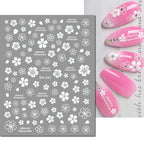 3D Y2K Hibiscus Floral Nail Stickers