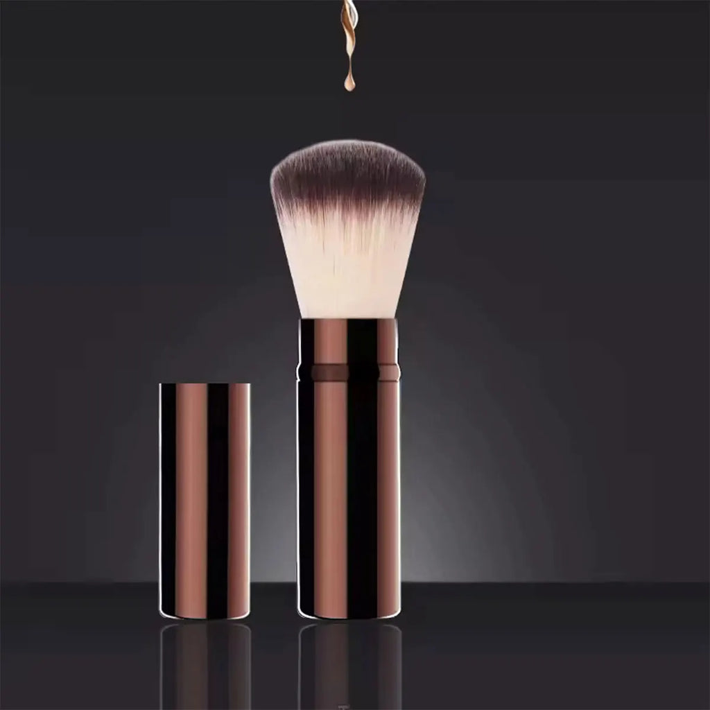 Makeup Brush No.23 – A retractable kabuki with soft fibers for flawless foundation. Elegance in every stroke.