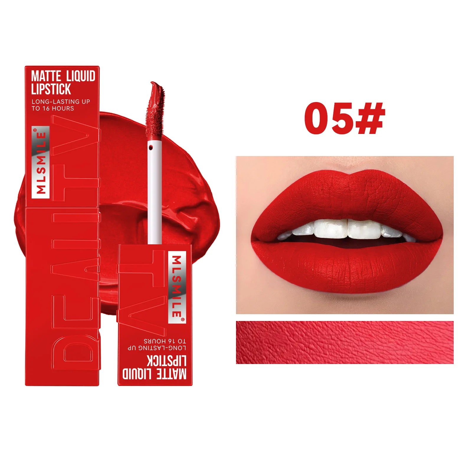 MLSMILE 6-Color Velvet Matte Lip Glaze – Waterproof, Long-Lasting, Non-Stick Lip Tint