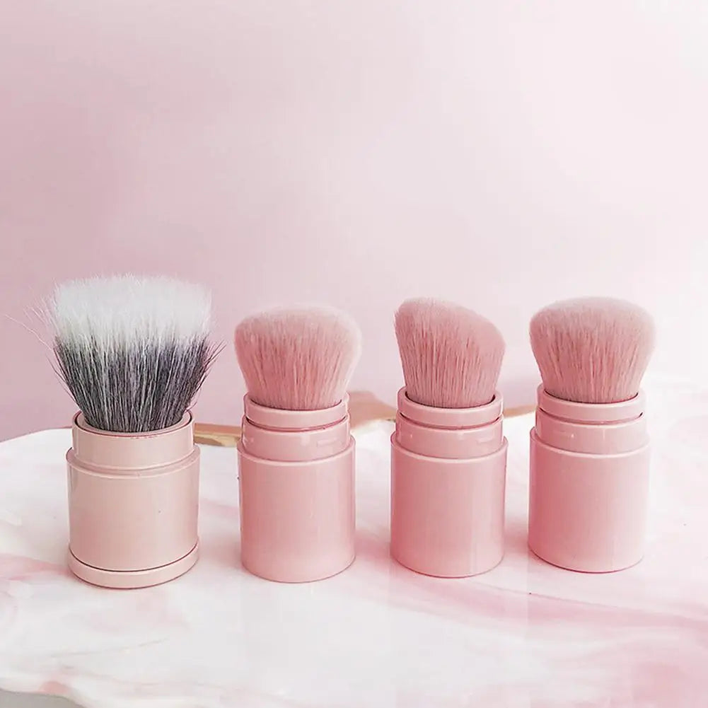 Portable Mini Retractable Blush Brush Soft Loose Powder Foundation Makeup Brush Multi Functional Beauty Makeup Tool