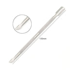 1pc Stainless Steel Dead Skin Remover – Double-Ended Cuticle Pusher & Nail Art Cleaner Tool