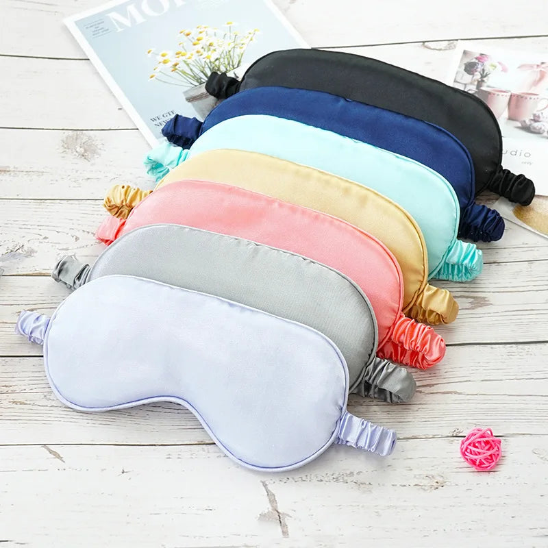 Imitated Silk Sleep Eye Mask – Shading Eyepatch for Travel, Relaxation & Eye Care