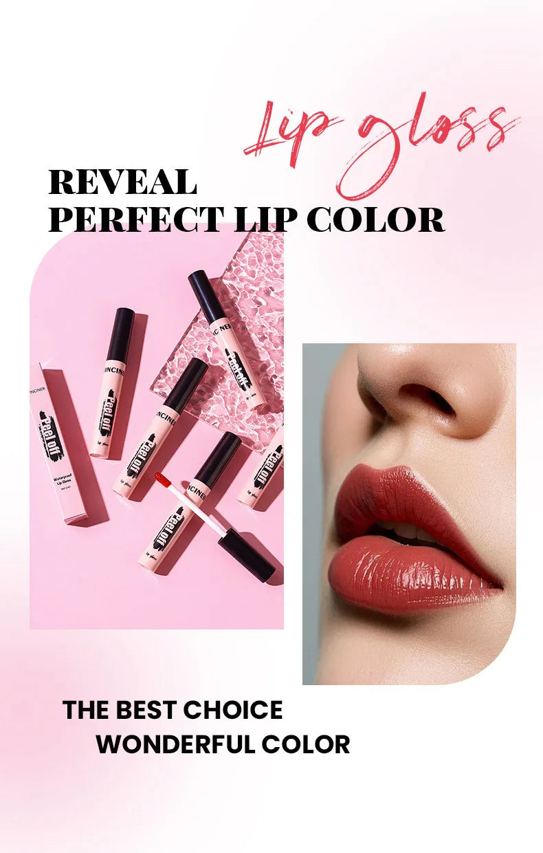 Peel-Off Matte Lip Tint – Long-Lasting Waterproof Lip Stain & Gloss