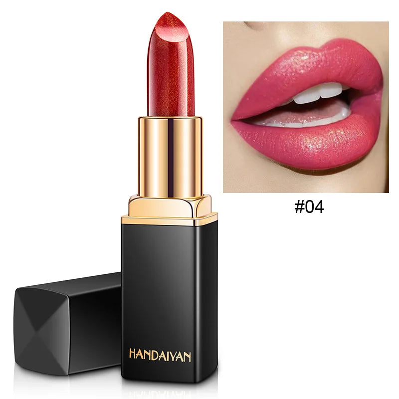 Handaiyan 9-Color Matte & Glitter Velvet Lipstick – Long-Lasting, Waterproof