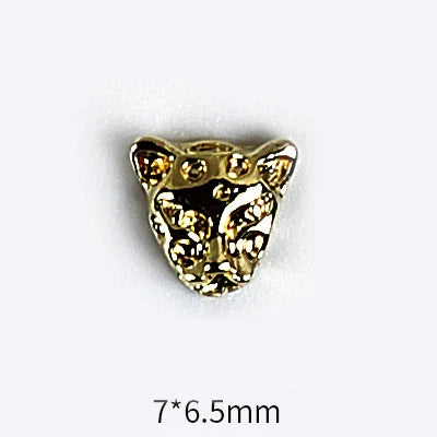 10pcs 3D Alloy Anchor Nail Charms – Gold & Silver Luxury Nail Decorations