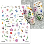 3D Floral & Butterfly Nail Art Stickers
