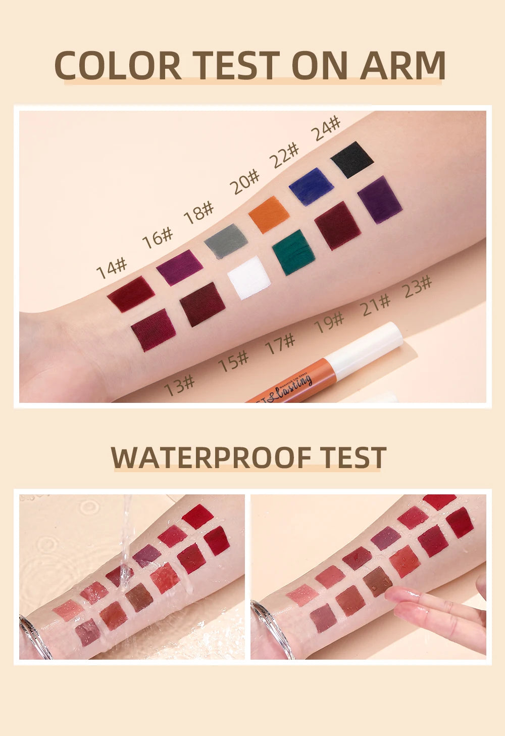 24 Colors Matte Liquid Lipstick Set – Long-Lasting, Waterproof, Non-Stick Velvet Lip Gloss