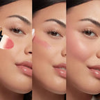 3-Color Matte Waterproof Powder Blusher with Sponge Brush