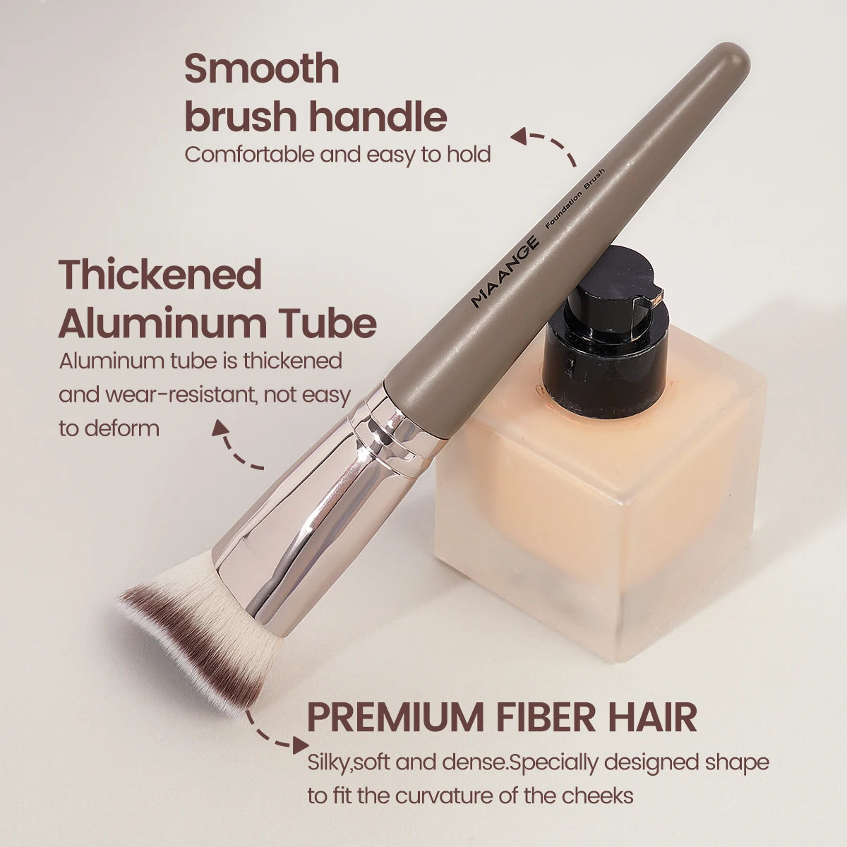 Premium Contour Brush – Perfect Face Makeup Tool for Blending & Defining Cheeks, Forehead, Jaw & Nose