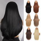 Fish Line Hair Extensions – Straight & Curly, 40/50/60cm, Daily Wear