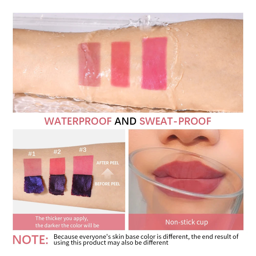 Peel-Off Matte Lip Stain – Long-Lasting & Water-Resistant