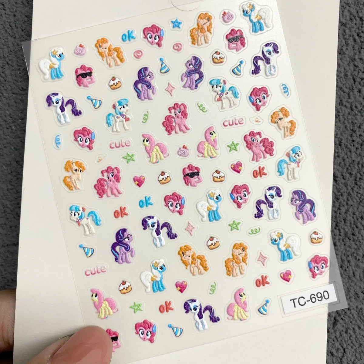 My Little Pony Nail Stickers – Anime Unicorn DIY Nail Decals