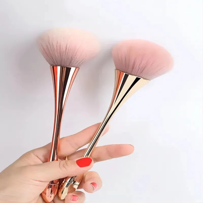 Rose Gold Powder & Blush Brush – Professional Large Makeup Tool