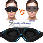 3D Contoured Eye Mask for Sleeping – Concave Molded Night Blindfold, Light Blocking Sleep Mask for Women & Men, Cute Comfort Design