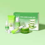 Aloe Vera Skin Care Set – Cleanser, Toner, Serum & Lip Balm (6 pcs) | Deep Hydration & Smooth Skin
