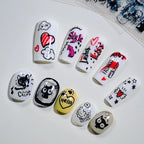30pcs Cartoon Animal Nail Stickers – Cat & Dog Graffiti Decals