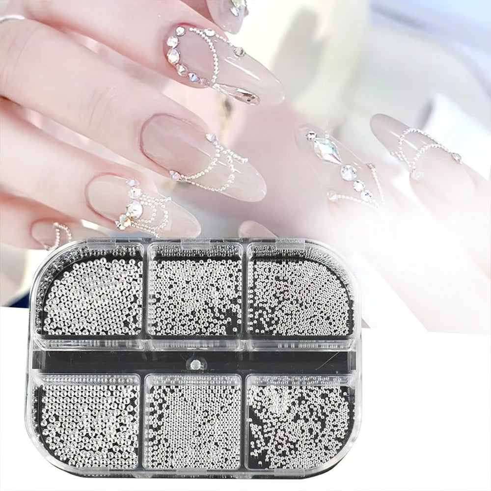 Kawaii 3D Mini Bow Nail Art Charms – Pink & White Pearl Resin Decorations