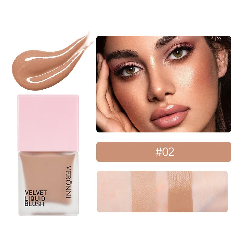 4-Color Liquid Blush – Long-Lasting, Blend able Vegan Cheek Tint
