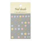 5D Smiley Face Nail Stickers – Embossed Japanese Macaron Decals