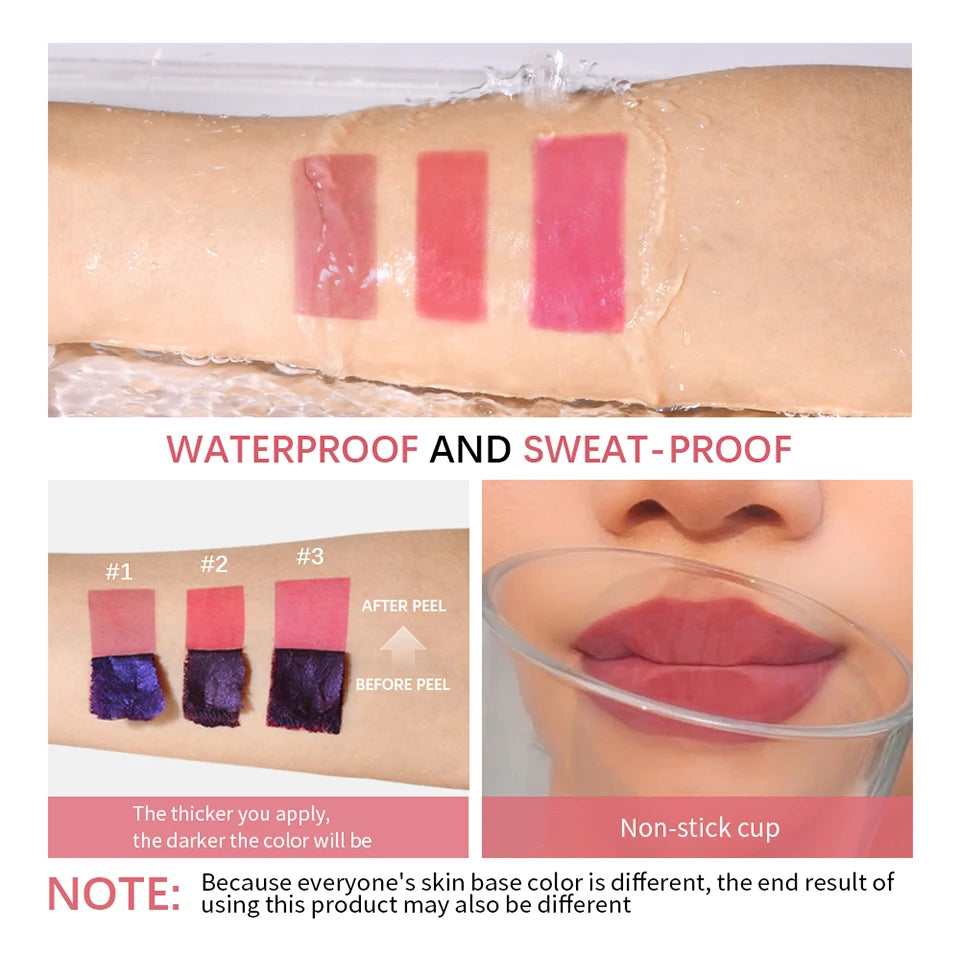 Peel-Off Matte Lip Stain – Long-Lasting & Water-Resistant