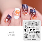 KADS Sky 011 Nail Stamping Plate – Moon & Galaxy Design Stainless Steel Template