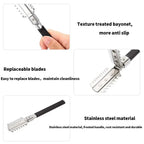 Professional Straight Razor with Rubber Handle – Removable Stainless Steel Blade