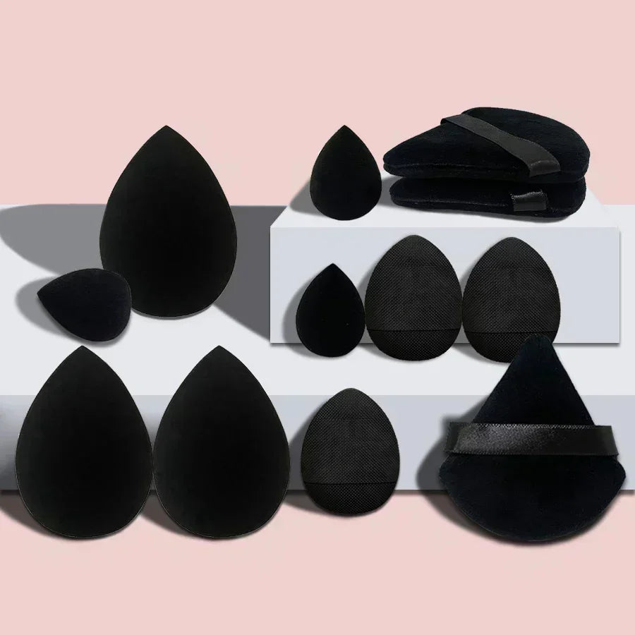 12Pcs Makeup Sponge Blender Set with Foundation Sponges, Powder Puff, Spa Headband & Wristbands – Complete Makeup Tools Accessories Kit
