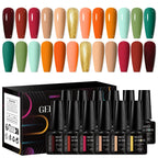 MEET ACROSS 12pcs Macaron Gel Nail Polish Set – UV Soak Off Manicure Kit