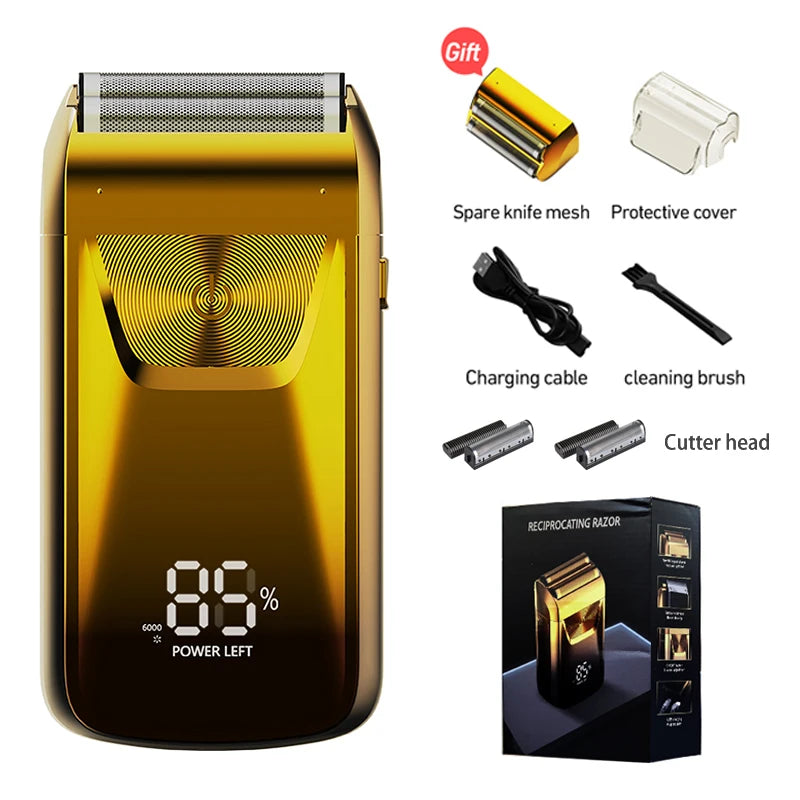 Rechargeable Electric Shaver for Men – Wet & Dry Beard Trimmer and Shaving Machine