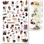 3D Floral & Butterfly Nail Art Stickers Decals