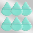 6 Pcs Triangular Makeup Sponge Puffs Soft Skin-Friendly Foundation Blenders for Home or Travel Use