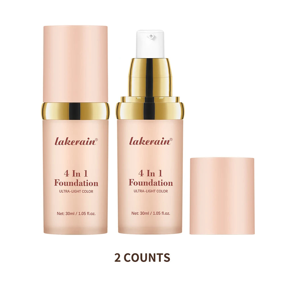 4-in-1 Color Changing Foundation – SPF 30+ Hydrating Longwear Makeup Base