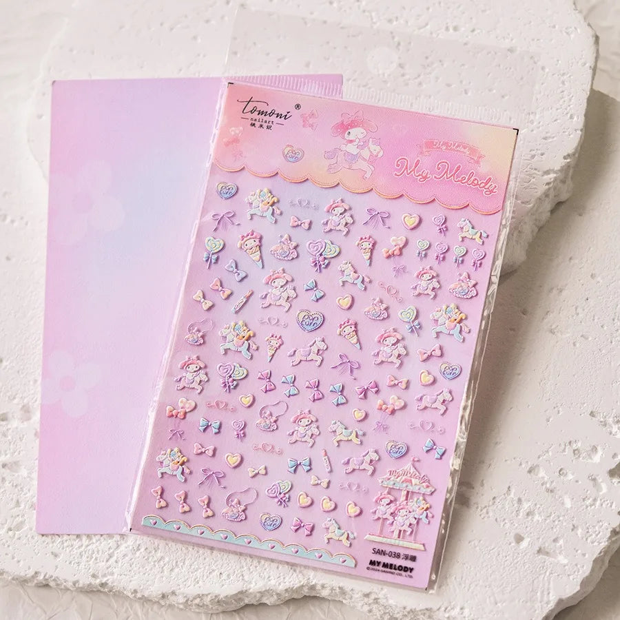5D Nail Stickers – Melody, Hello Kitty & Pochacco Decals