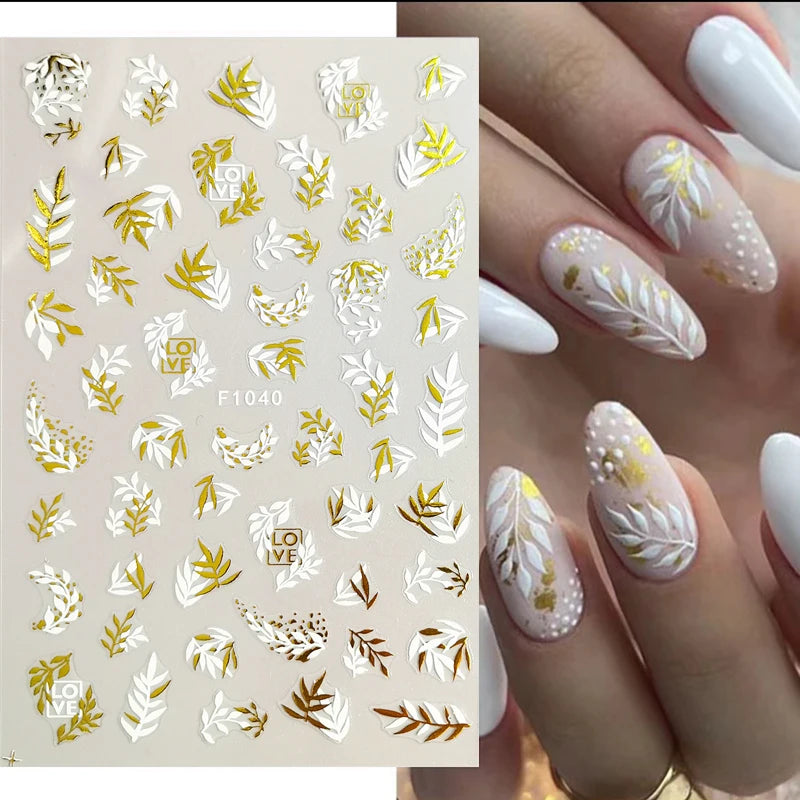 3D Floral & Butterfly Nail Art Stickers