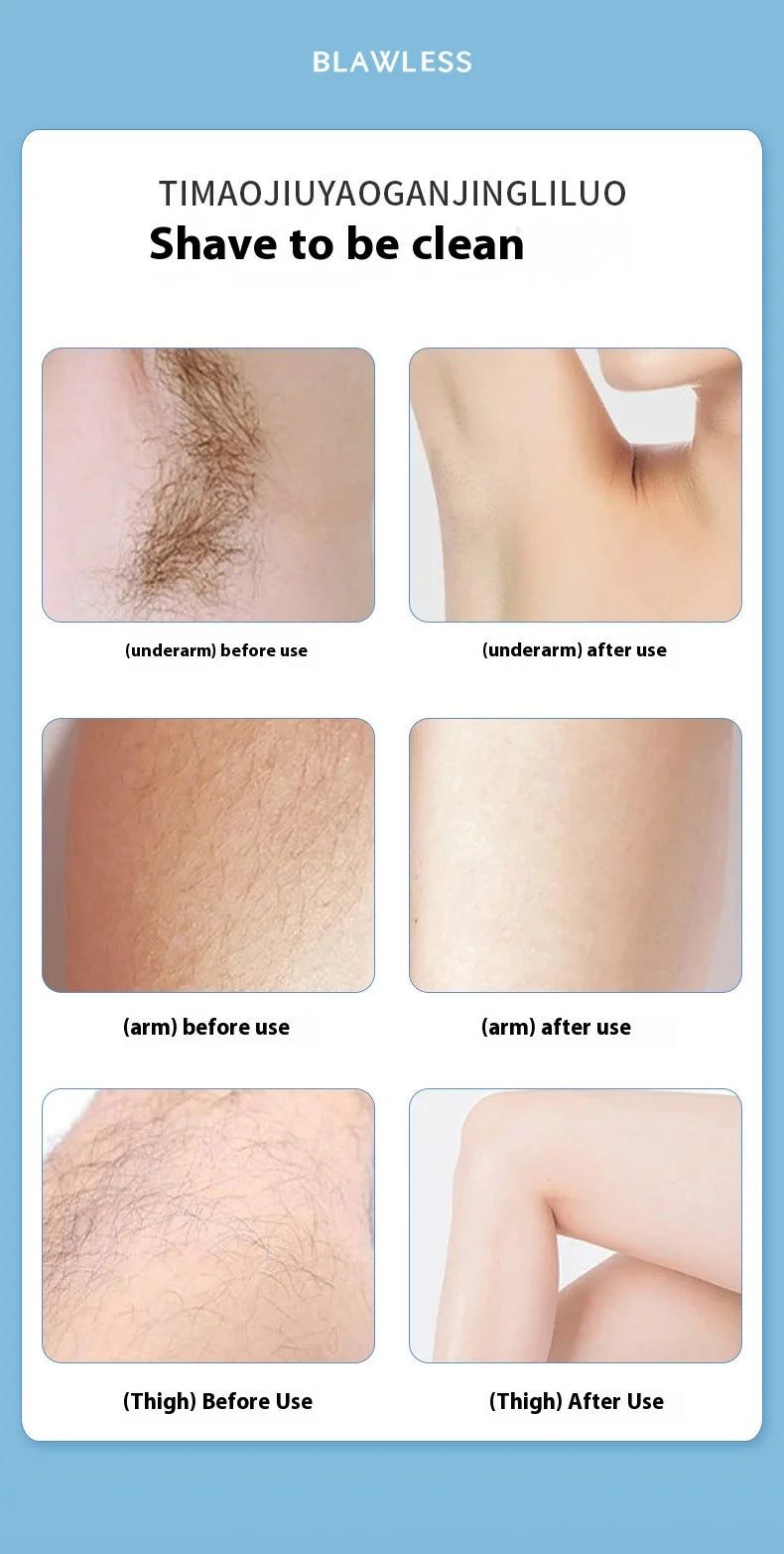Electric Waterproof Hair Trimmer for Women – Painless Body & Facial Hair Removal