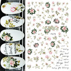 3D Y2K Hibiscus Floral Nail Stickers