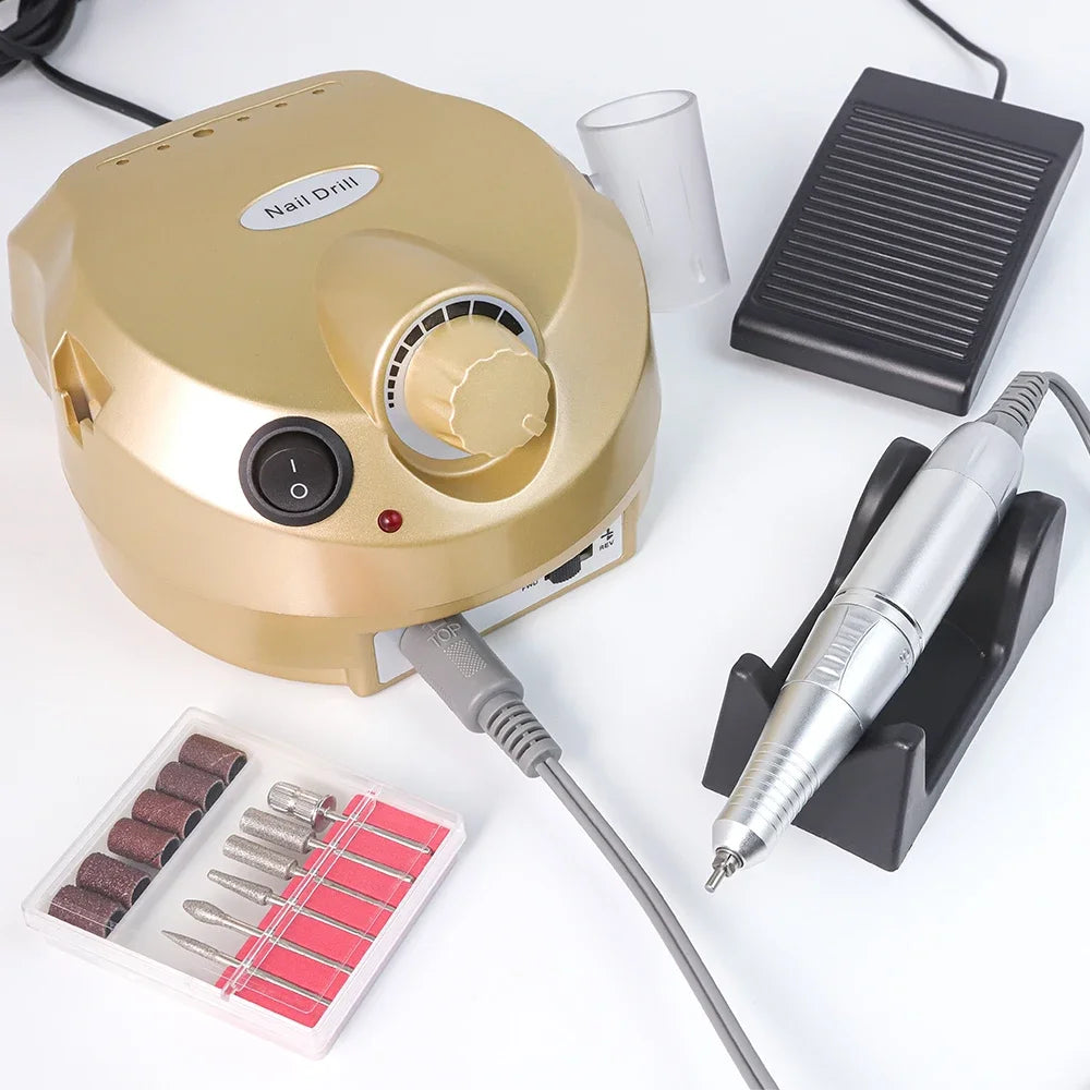 35000 RPM Professional Electric Nail Drill Kit – Portable Manicure & Pedicure Machine with Drill Bits & Nail Files